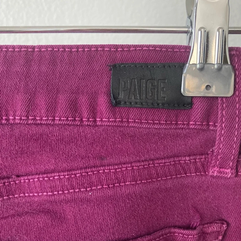 PAIGE Purple Skinny Jeans Size 2 - Picture 4 of 8
